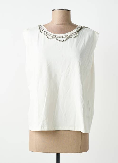 T-shirt coupe droite manches courtes blanc FRACOMINA femme