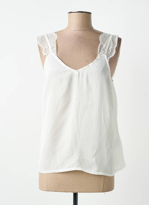 Top sans manche sans manche blanc KAPORAL femme