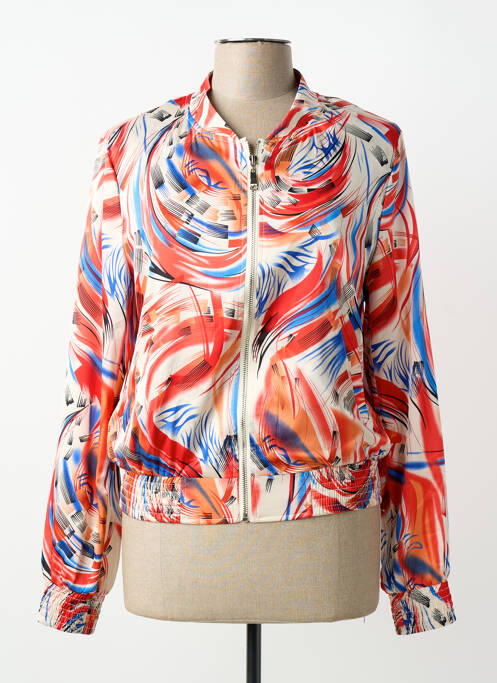 Veste casual col rond rouge HF WOMAN COLLECTION femme