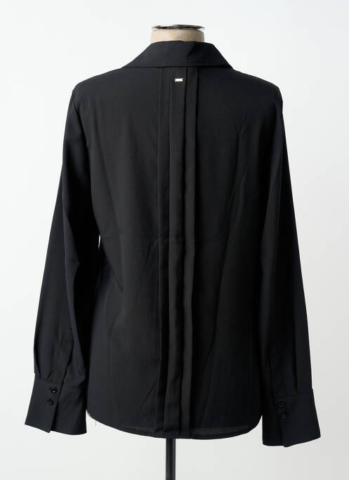 Chemisier tissage crêpe manches longues noir GAUDI femme