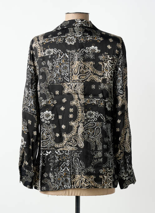 Chemisier coupe cintrée manches longues noir LE TEMPS DES CERISES femme