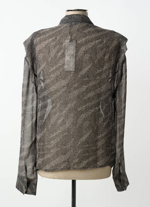 Chemisier coupe cintrée manches longues noir LE TEMPS DES CERISES femme