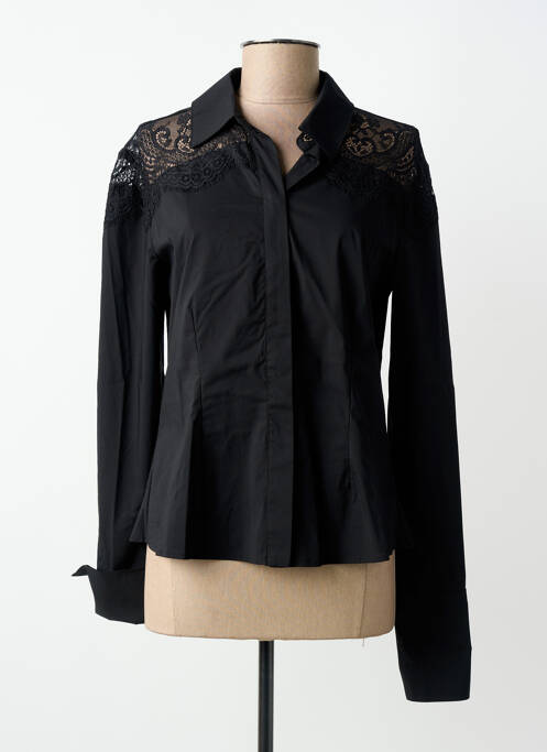 Chemisier coupe cintrée manches longues noir LOLA CASADEMUNT femme