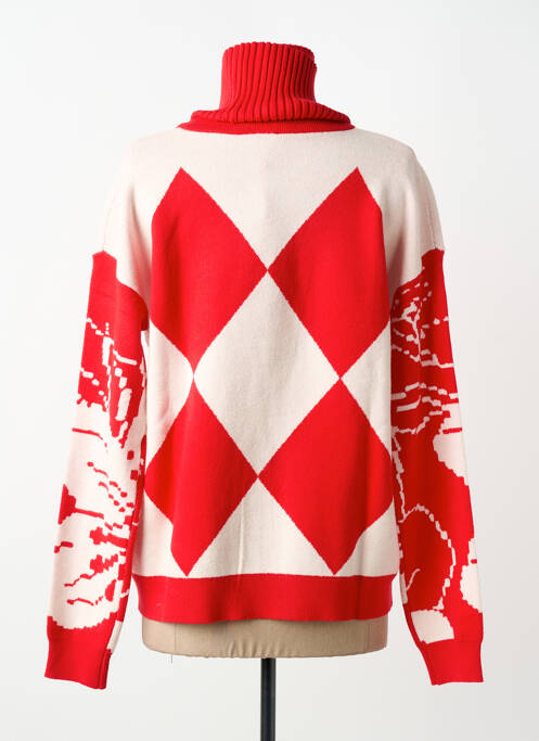 Pull col roulé rouge Z.O.E (ZONE OF EMBROIDERED) femme