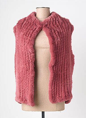 Veste casual col rond rose K-DESIGN femme