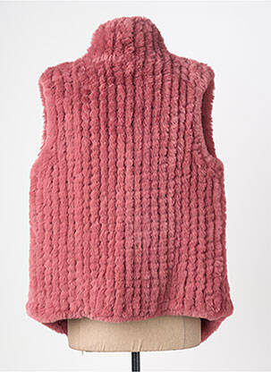 Veste casual col rond rose K-DESIGN femme