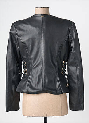 Veste simili cuir coupe cintrée noir FRACOMINA femme