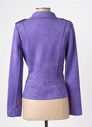 Veste casual tissage suedine violet H F WOMAN COLLECTION femme