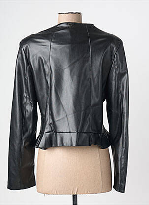 Veste simili cuir coupe cintrée noir AMELIE & AMELIE femme