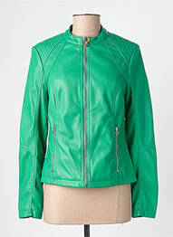 Veste simili cuir coupe cintrée vert STREET ONE femme
