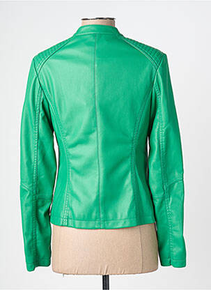 Veste simili cuir coupe cintrée vert STREET ONE femme