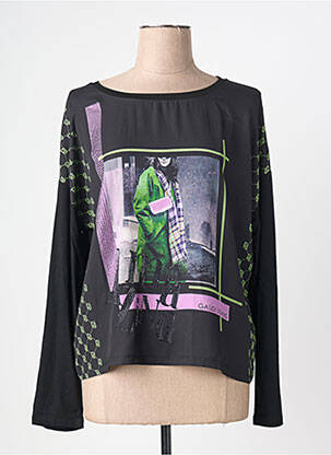 T-shirt imprimé fantaisie manches longues noir GAUDI femme