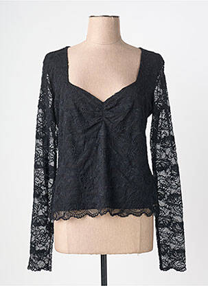Top stretch manches longues noir GUESS femme