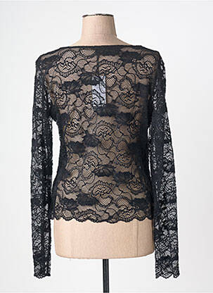 Top stretch manches longues noir GUESS femme