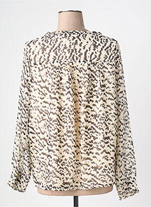 Blouse col rond manches longues beige STREET ONE femme