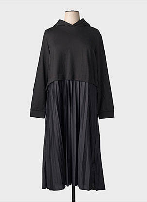 Robe longue manches longues manches longues noir STREET ONE femme