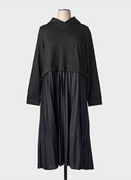 Robe longue manches longues manches longues noir STREET ONE femme