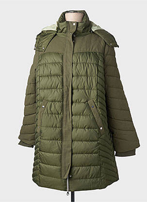 Doudoune poches a capuche vert STREET ONE femme