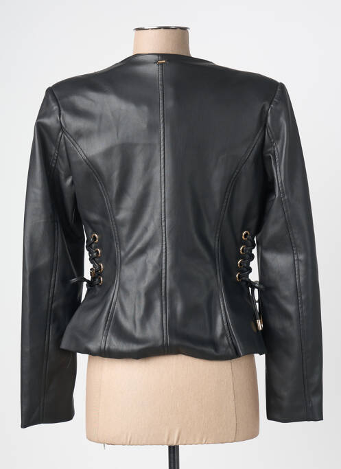 Veste simili cuir coupe cintrée noir FRACOMINA femme