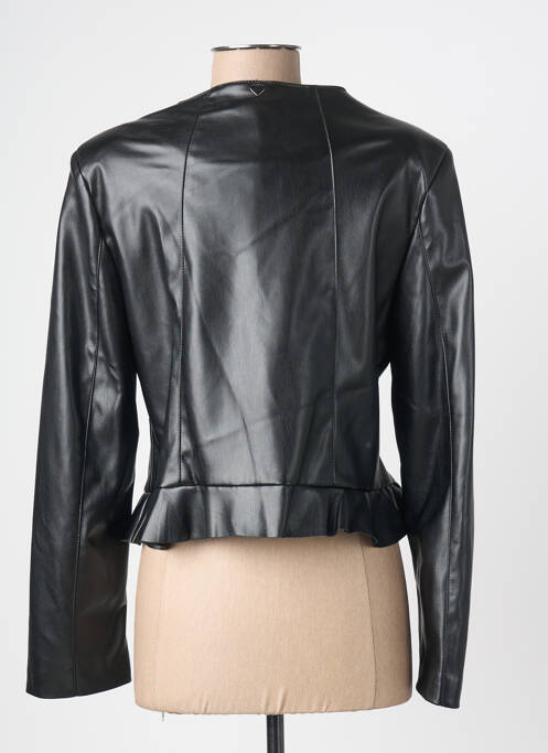 Veste simili cuir coupe cintrée noir AMELIE & AMELIE femme