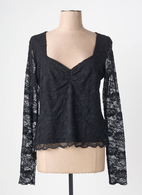 Top stretch manches longues noir GUESS femme