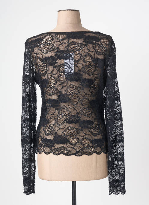 Top stretch manches longues noir GUESS femme
