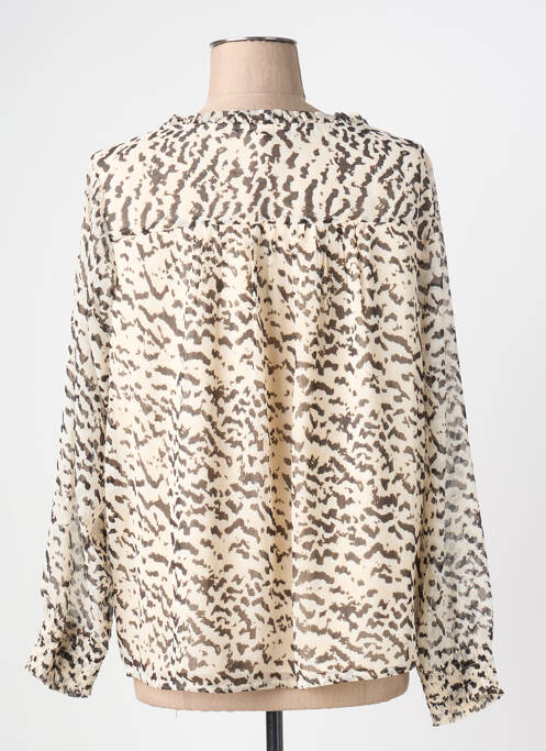 Blouse col rond manches longues beige STREET ONE femme