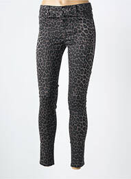 Pantalon slim skinny taille normale gris MORGAN femme