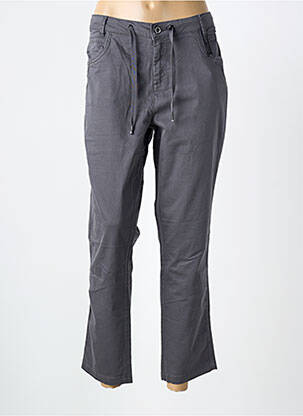 Pantalon droit tissage popeline taille normale gris STREET ONE femme