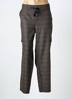 Pantalon droit tissage popeline taille normale marron STREET ONE femme