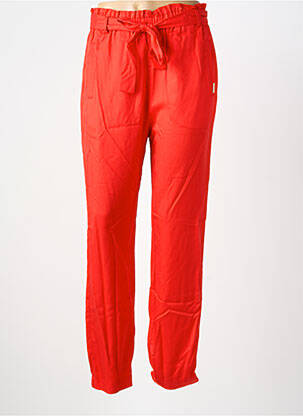 Pantalon droit tissage popeline taille normale rouge GAUDI femme