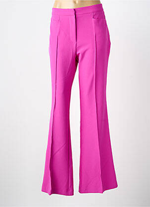 Pantalon flare stretch taille normale rose MORGAN femme