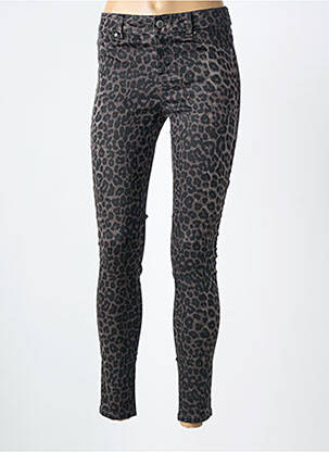 Pantalon slim stretch taille normale gris MORGAN femme