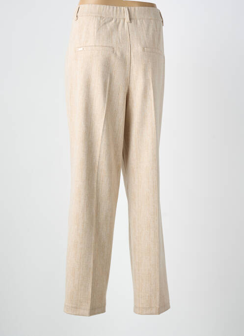 Pantalon droit fermeture zippée sous rabat boutonné taille normale beige STREET ONE femme