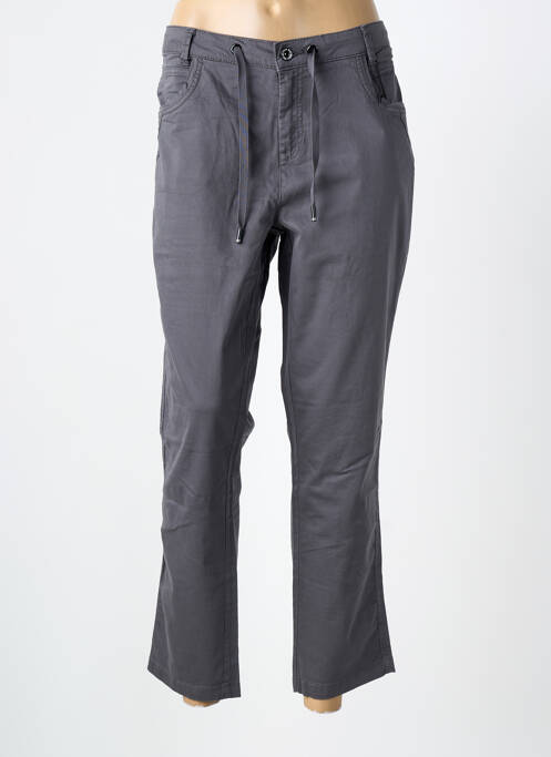 Pantalon droit tissage popeline taille normale gris STREET ONE femme