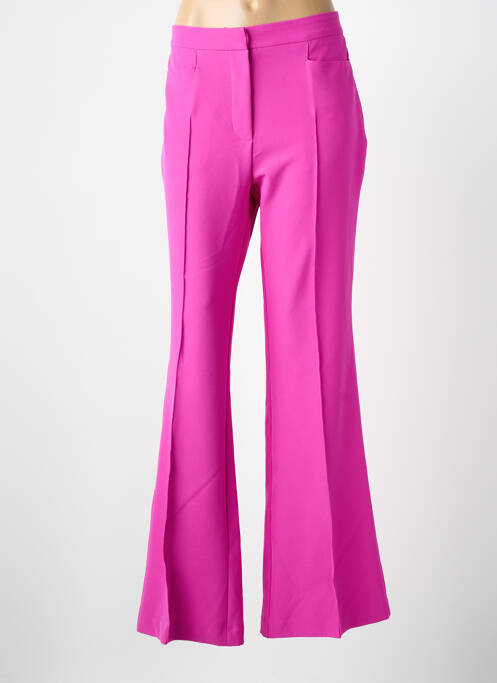 Pantalon flare stretch taille normale rose MORGAN femme