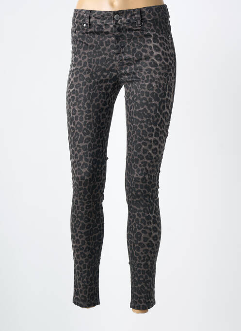 Pantalon slim stretch taille normale gris MORGAN femme