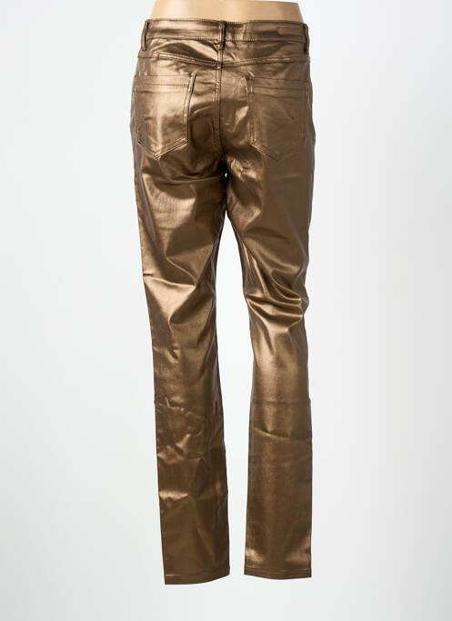 Pantalon slim stretch taille normale or GEISHA femme