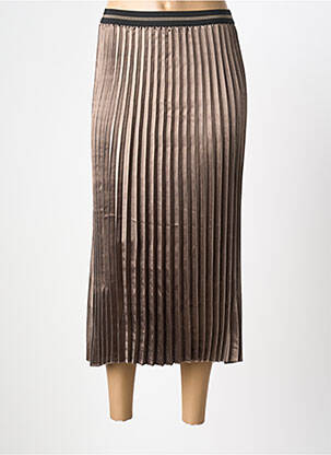 Jupe mi-longue taille normale marron GEISHA femme
