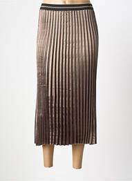 Jupe mi-longue taille normale marron GEISHA femme