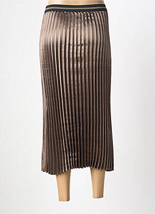 Jupe mi-longue taille normale marron GEISHA femme