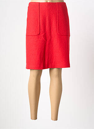Jupe mi-longue coupe droite rouge S.OLIVER femme
