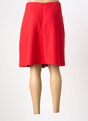Jupe mi-longue coupe droite rouge S.OLIVER femme
