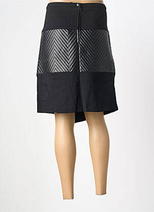 Jupe mi-longue coupe droite noir NÜ femme