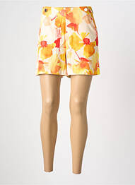 Short taille à pinces taille haute jaune MORGAN femme