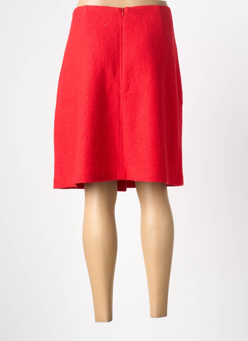 Jupe mi-longue coupe droite rouge S.OLIVER femme