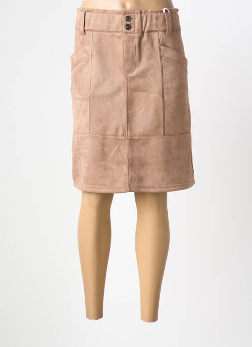 Jupe mi-longue coupe droite marron STREET ONE femme