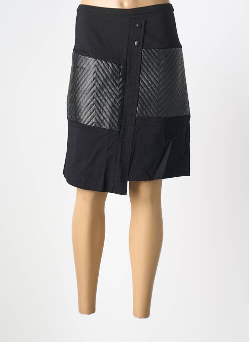 Jupe mi-longue coupe droite noir NÜ femme