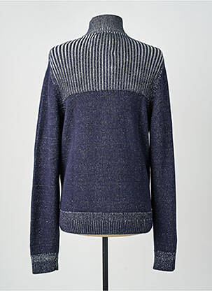 Pull maille tricot manches longues bleu STREET ONE homme