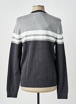 Pull col rond manches longues gris STREET ONE homme